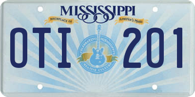 MS license plate OTI201