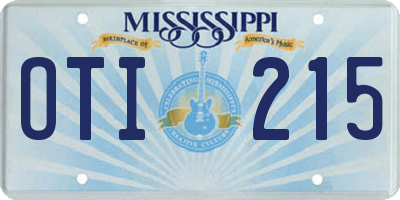 MS license plate OTI215