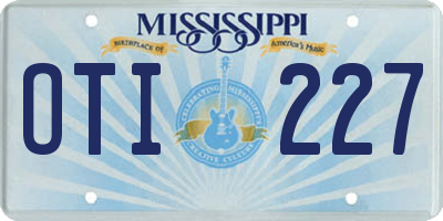 MS license plate OTI227