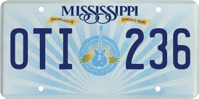 MS license plate OTI236