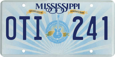 MS license plate OTI241