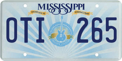 MS license plate OTI265