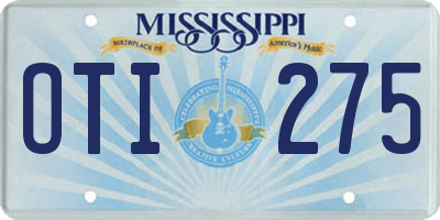 MS license plate OTI275