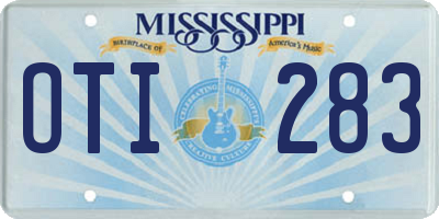 MS license plate OTI283