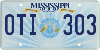 MS license plate OTI303