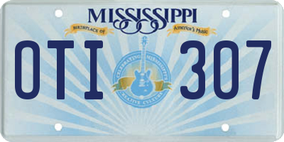 MS license plate OTI307