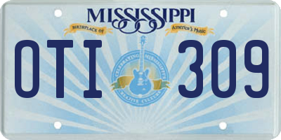 MS license plate OTI309