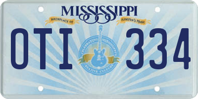 MS license plate OTI334