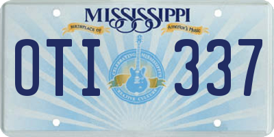 MS license plate OTI337