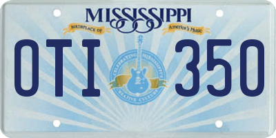 MS license plate OTI350