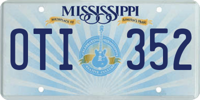 MS license plate OTI352