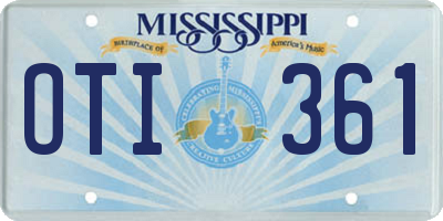 MS license plate OTI361