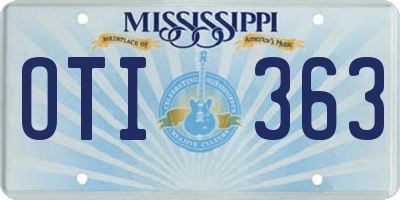 MS license plate OTI363