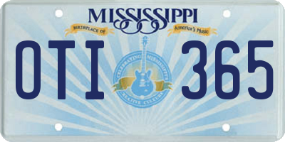 MS license plate OTI365