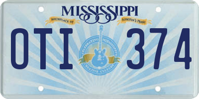 MS license plate OTI374
