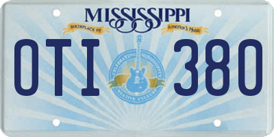 MS license plate OTI380