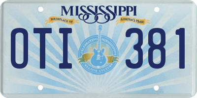 MS license plate OTI381