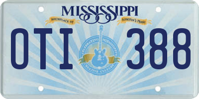 MS license plate OTI388