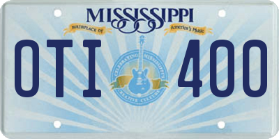 MS license plate OTI400