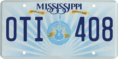 MS license plate OTI408