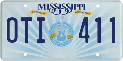 MS license plate OTI411