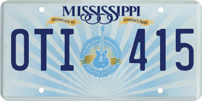 MS license plate OTI415