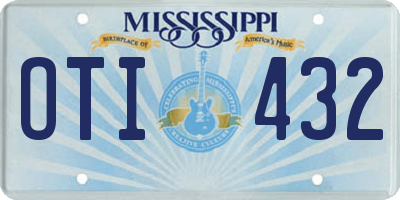 MS license plate OTI432