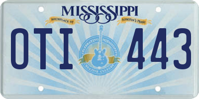 MS license plate OTI443