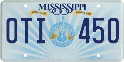 MS license plate OTI450