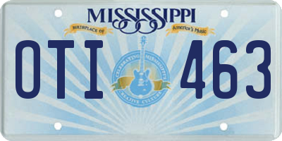 MS license plate OTI463