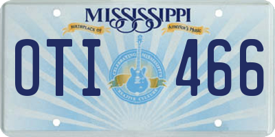 MS license plate OTI466