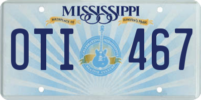 MS license plate OTI467