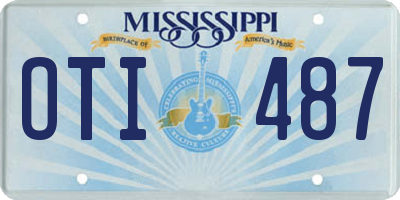 MS license plate OTI487