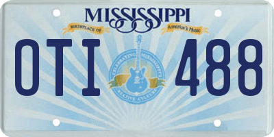 MS license plate OTI488