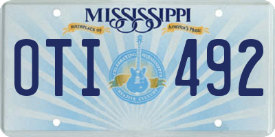 MS license plate OTI492