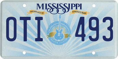 MS license plate OTI493