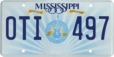 MS license plate OTI497