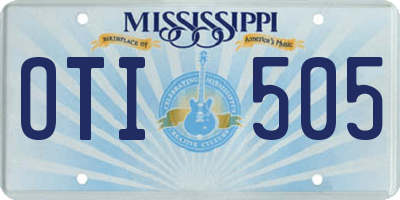 MS license plate OTI505