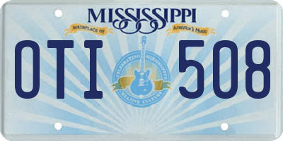MS license plate OTI508