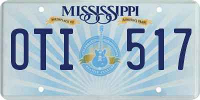 MS license plate OTI517