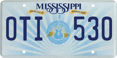 MS license plate OTI530