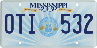 MS license plate OTI532
