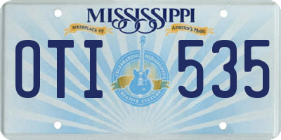 MS license plate OTI535