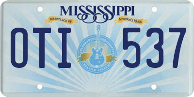 MS license plate OTI537