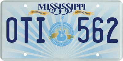MS license plate OTI562