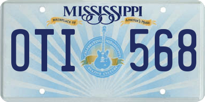 MS license plate OTI568