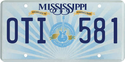 MS license plate OTI581