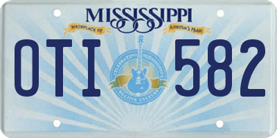 MS license plate OTI582