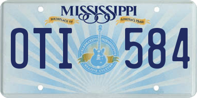 MS license plate OTI584