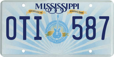 MS license plate OTI587